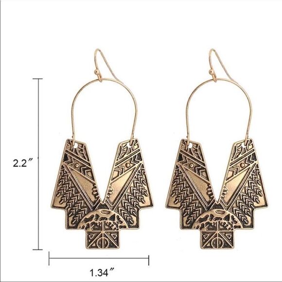 ✨New Aztec Boho Dangle Earrings - Picture 3 of 3